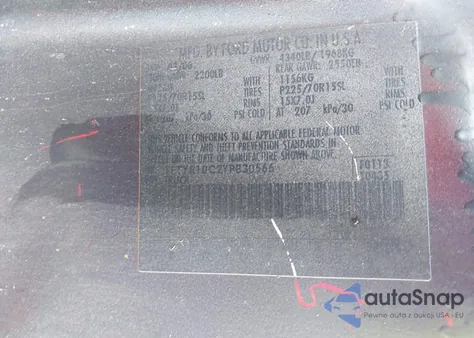 2000 Ford Ranger Xl/Xlt from USA, damaged, VIN 1FTYR10C2YPB30566